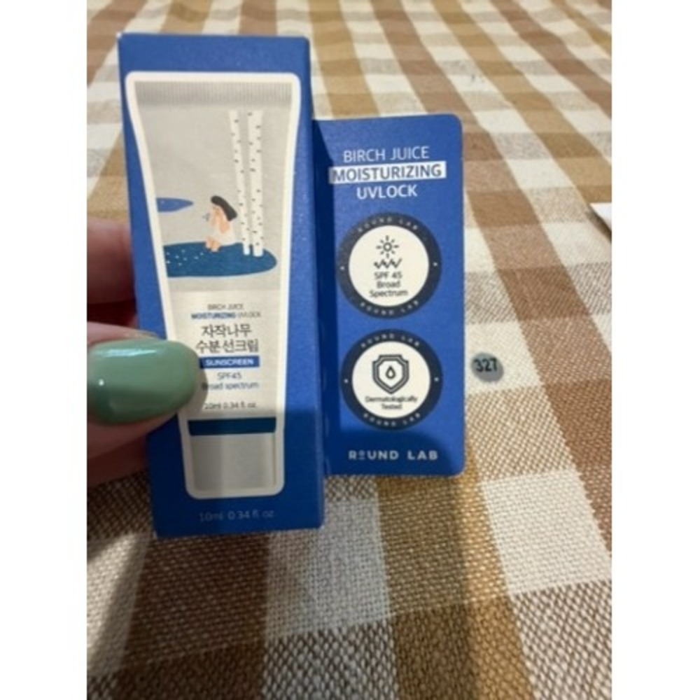 Round Lab Birch Juice Moisturizing Sunscreen SPF 45 Broad Spectrum 10ml